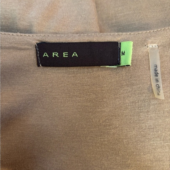 AREA.NYC HAUTE COUTURE BLUE & TAN SEQUIN DRESSY COCKTAIL FORMAL LUXURY TOP SZ M - Picture 6 of 9